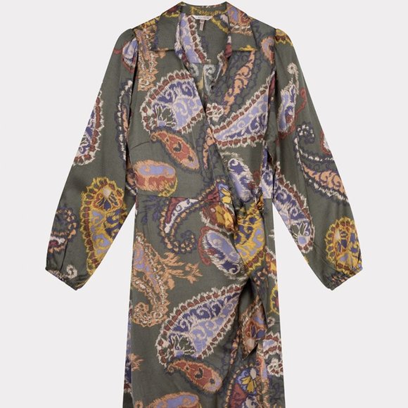 ESQUALO PRINT WRAP DRESS - Picture 6 of 6